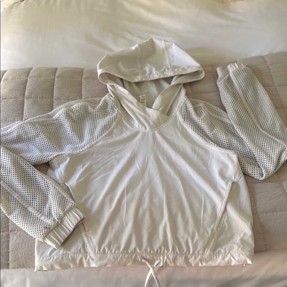 Lululemon Athletica White Relaxed Hoodie